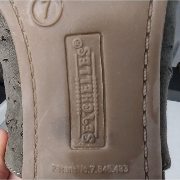 Seychelles Womens Olive Green Bora Suede Chunky Block Sandal Heel Size 7 Neutral - Picture 9 of 10